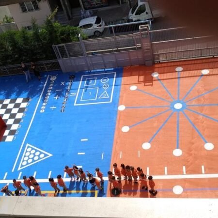 Okul Oyun Alanı ve Parkurları Çizgi Uygulamaları